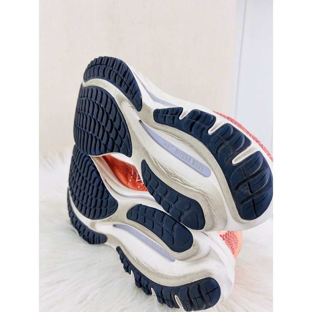 Mizuno Wave Rider 27 Coral Reef Snow White Womens Running Shoes Size 7 - Picture 6 of 8